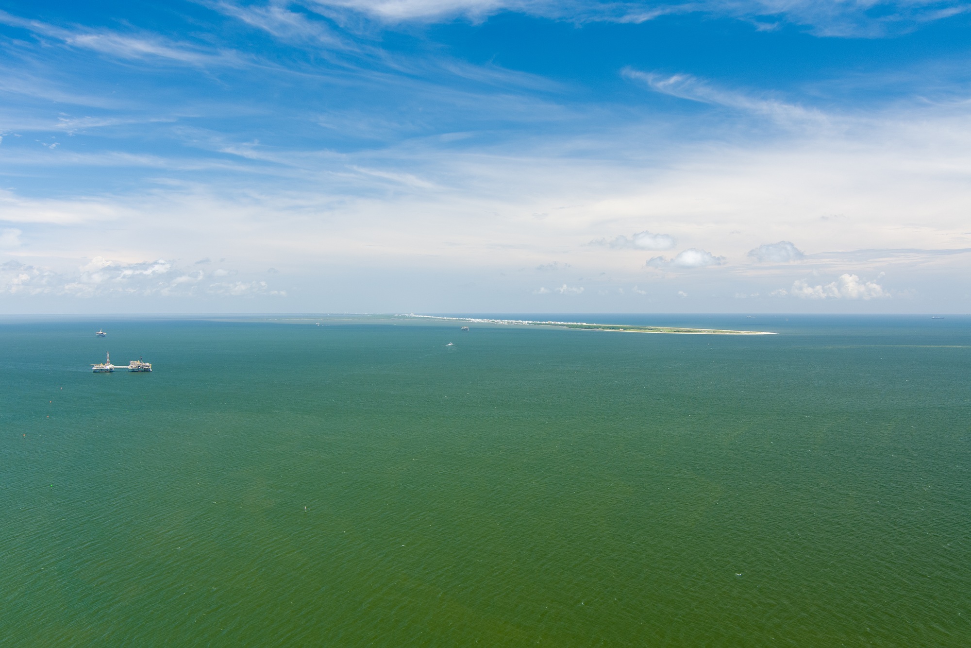 Drone photography of Fort Morgan and Mobile Bay
