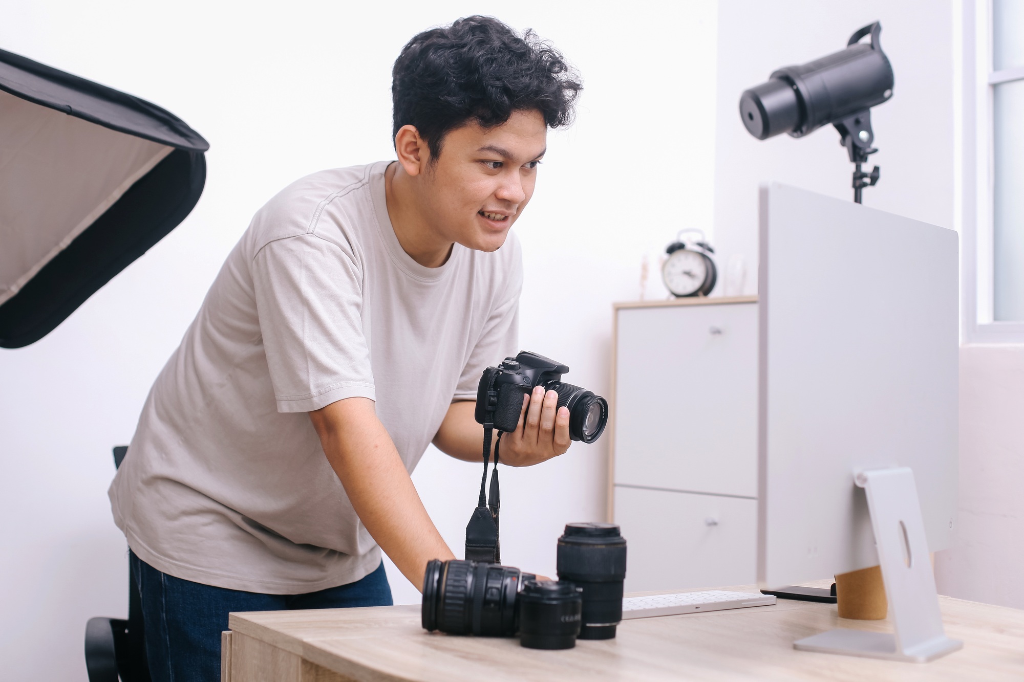 Photographer Editing Photo